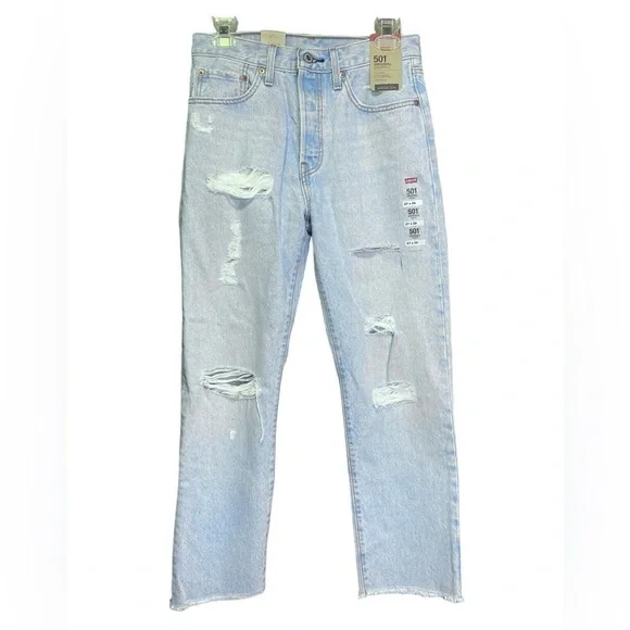 Levi's 501‎ Original Cropped Jeans 27X26 - Picture 2 of 7